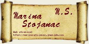 Marina Stojanac vizit kartica